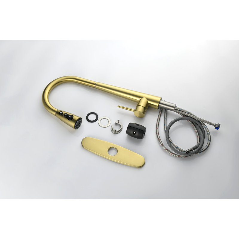 junzc Kitchen Faucets With Pull Down Sprayer, Kitchen Sink Faucet